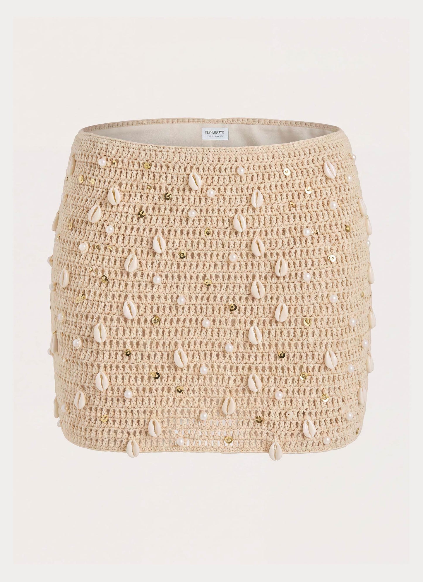 Elaris Crochet Mini Skirt - Ivory