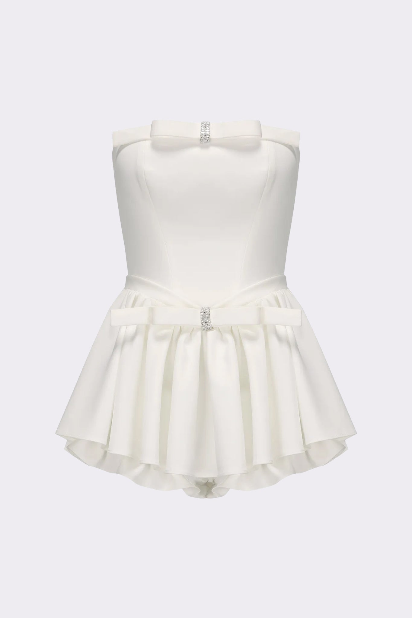 Giselle Bow Jumpsuit (White)