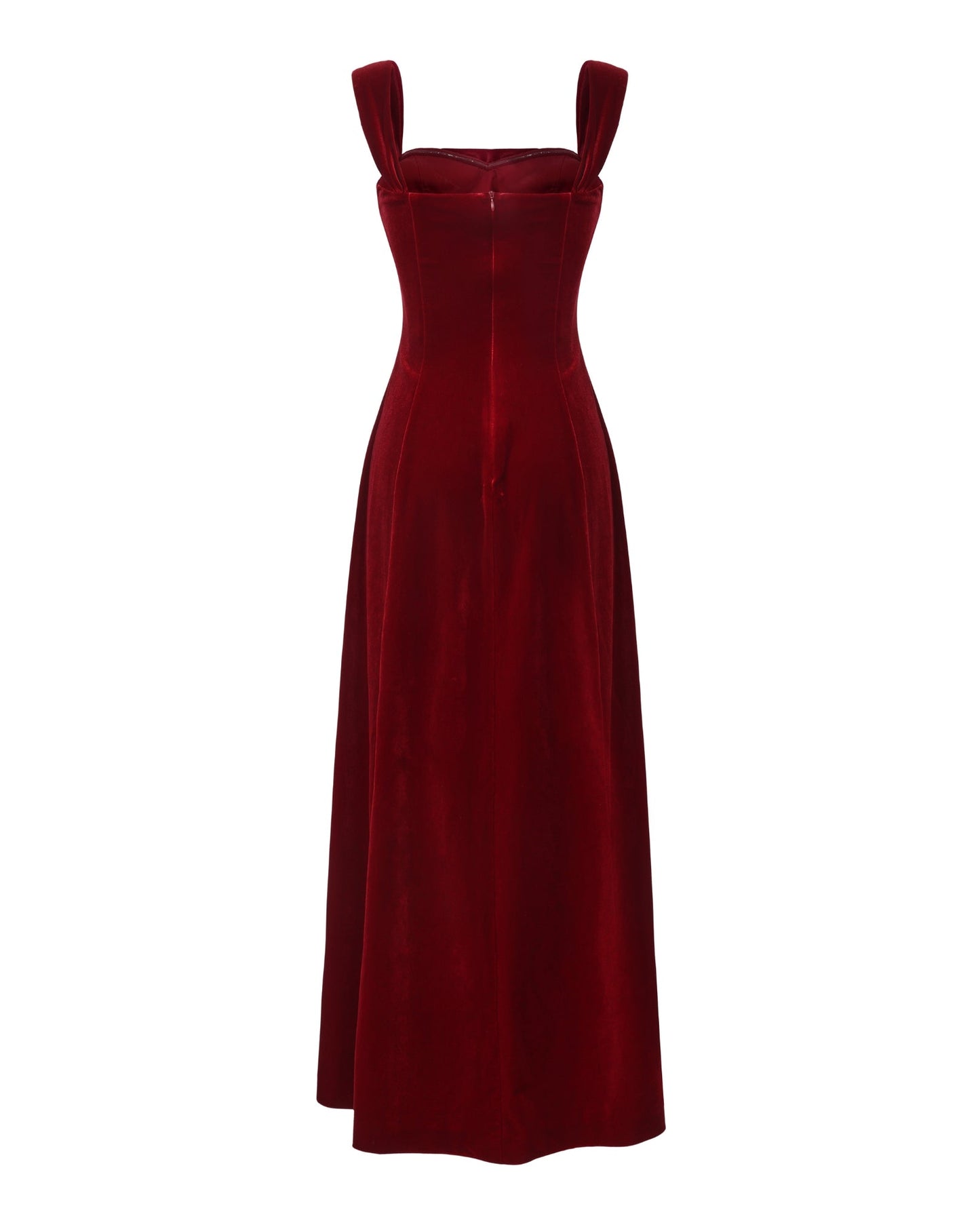 Belle Velvet Maxi Dress (Red)