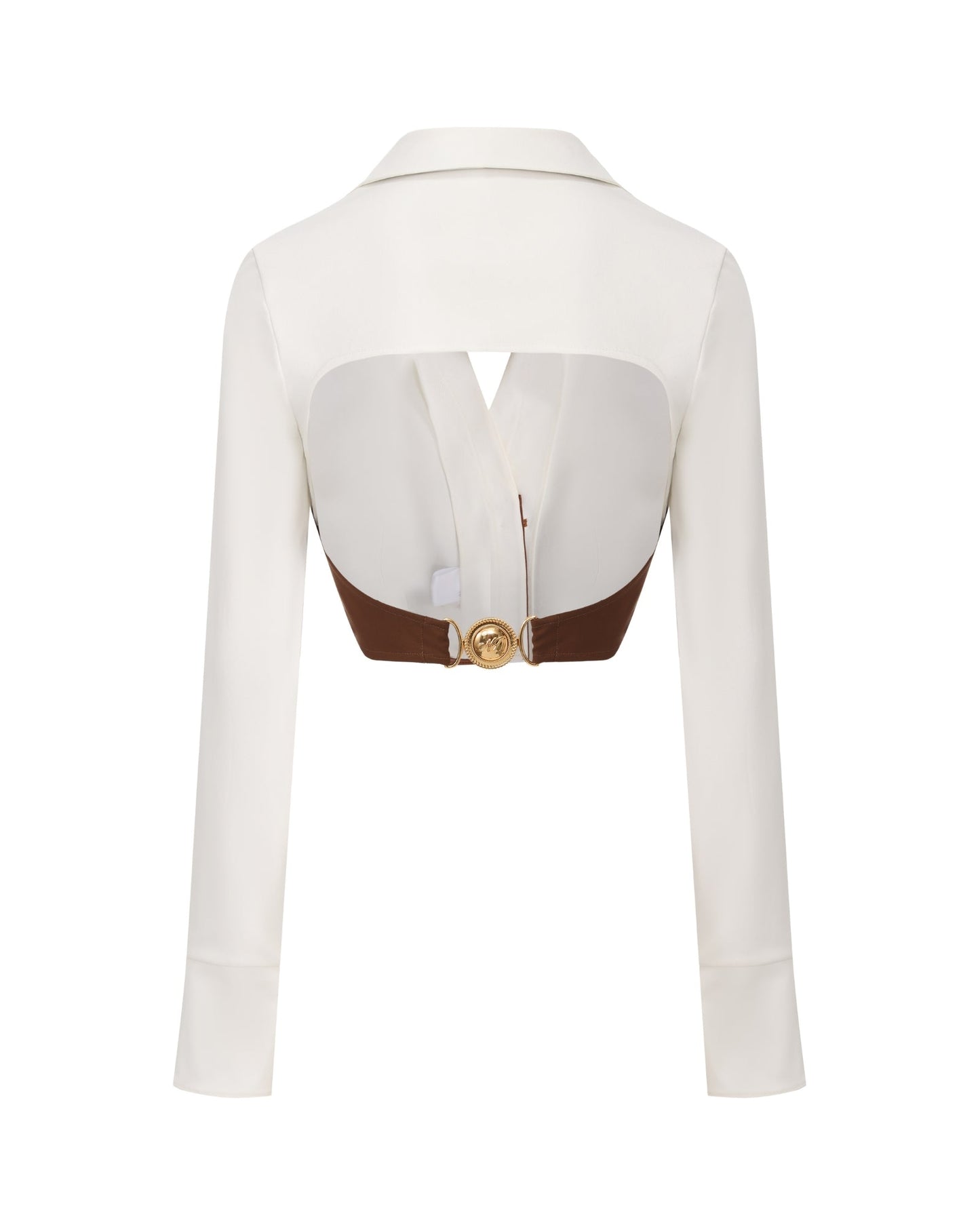 Celine Top (Brown & White)