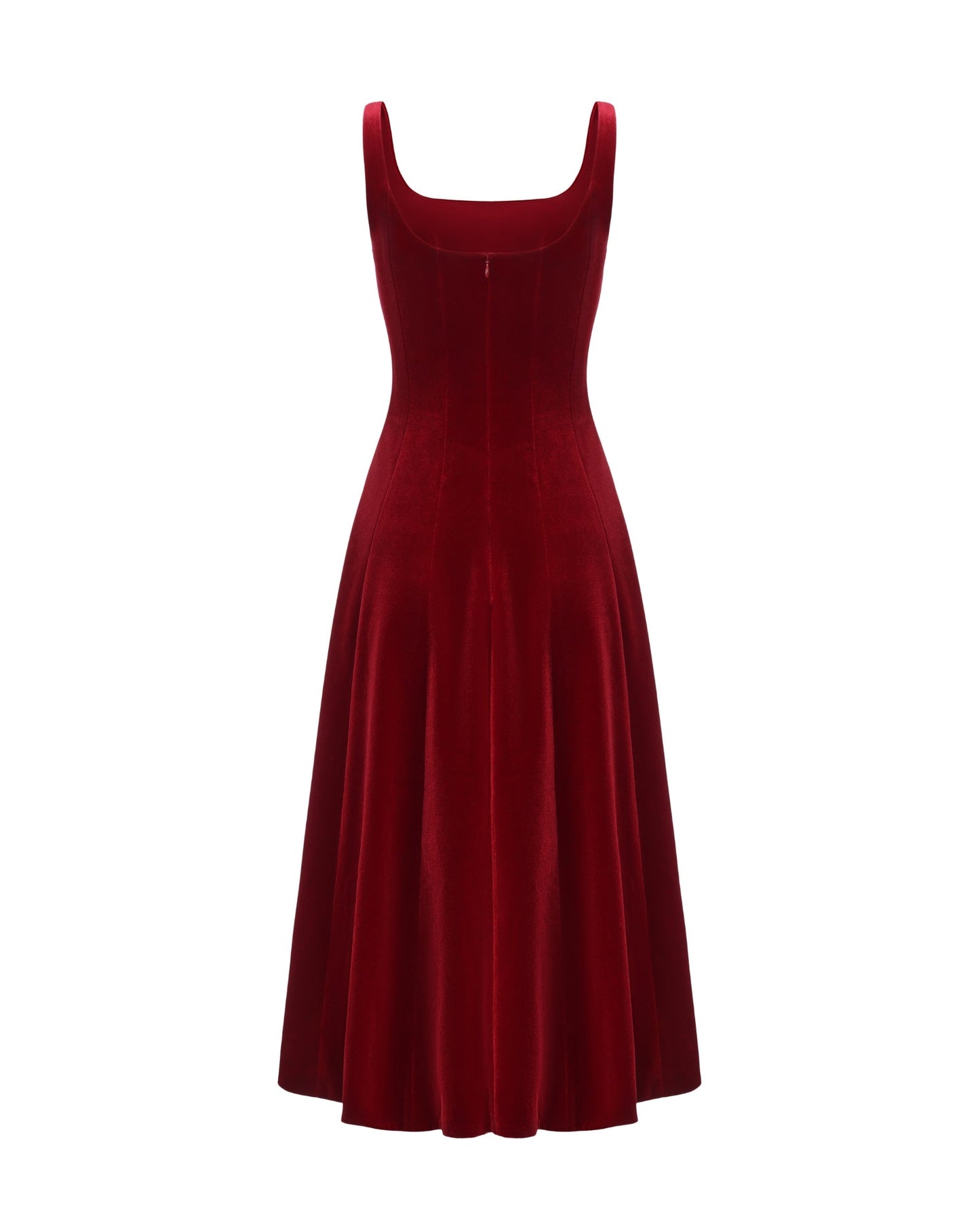 Eleanora Velvet Maxi Dress (Red)