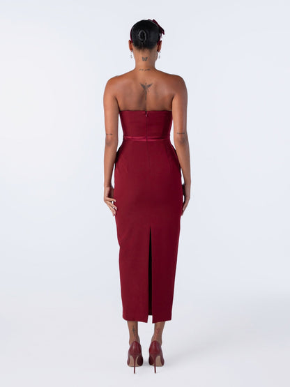 Demi Bow Dress (Red) (Final Sale)