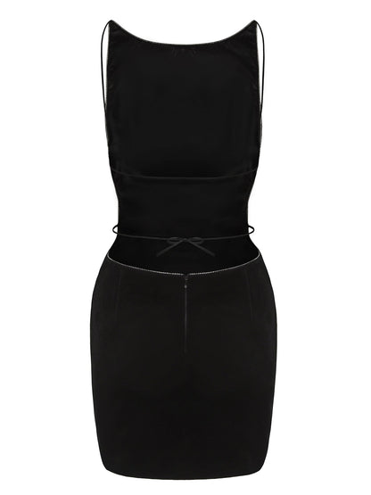 Lucia Velvet Dress (Black)
