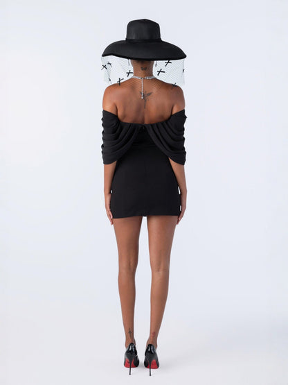 Kate Bow Dress (Black)
