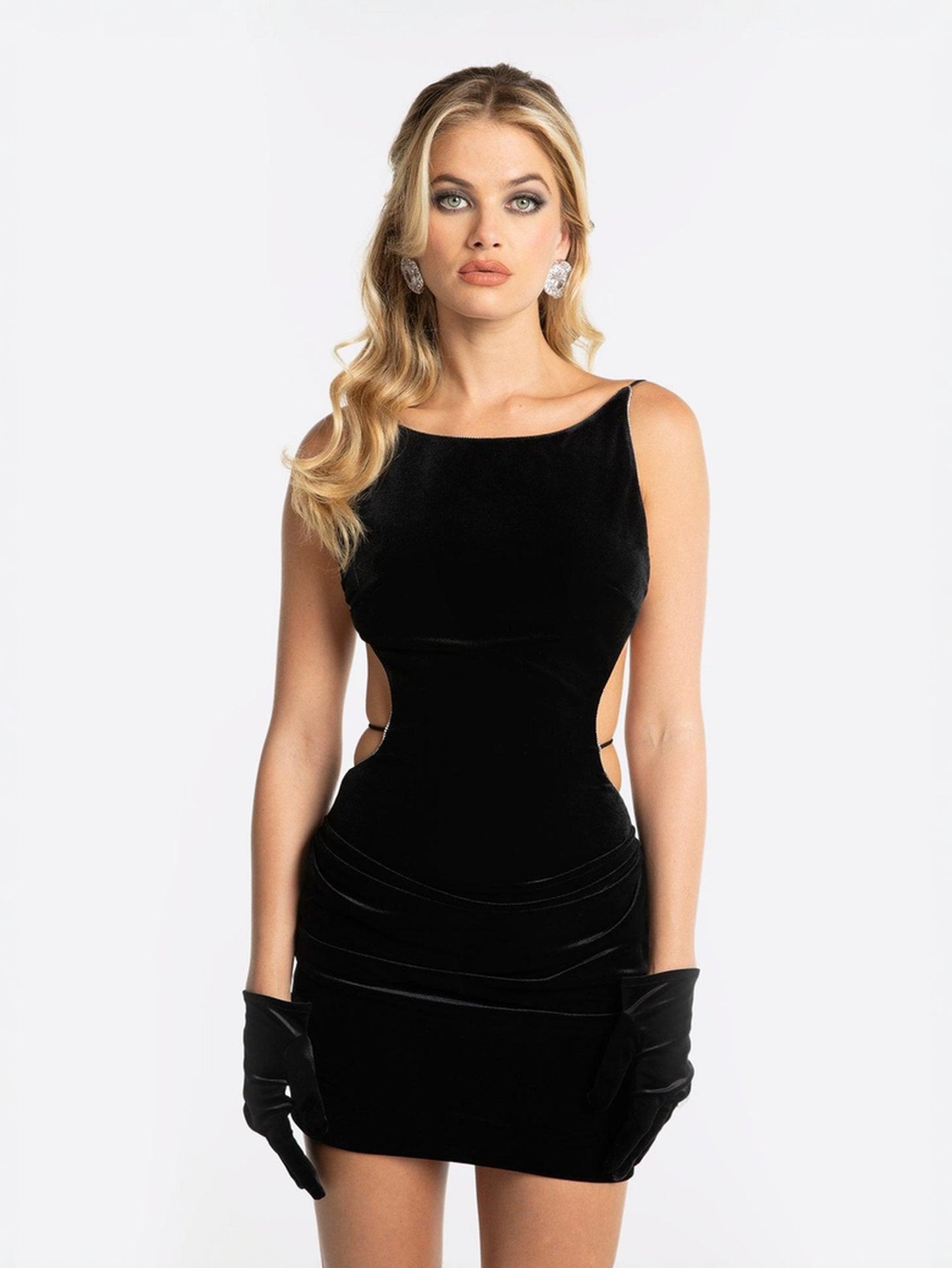 Lucia Velvet Dress (Black)