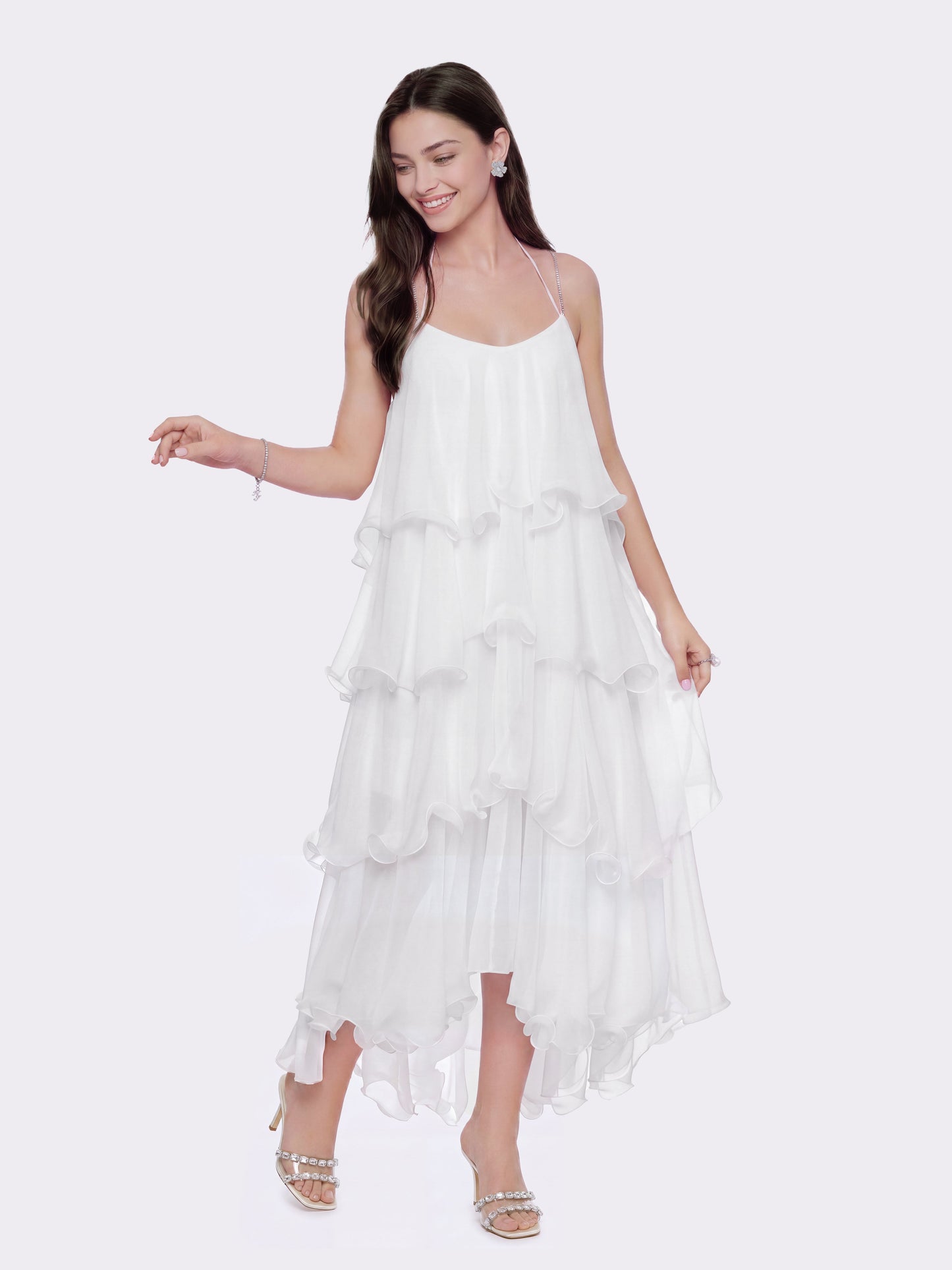 Florence Tiered White Dress