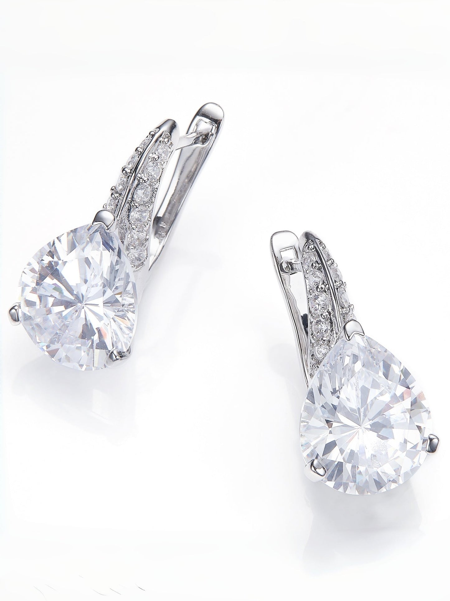 Daniela Pear Cut Crystal Drop Earrings
