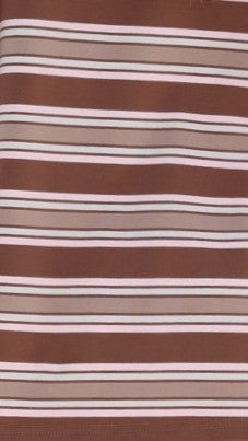 Stevie Crew Neck Tee - Chocolate / Beige Stripe