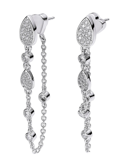 Amélie Crystal Drop Chain Earrings
