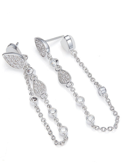Amélie Crystal Drop Chain Earrings