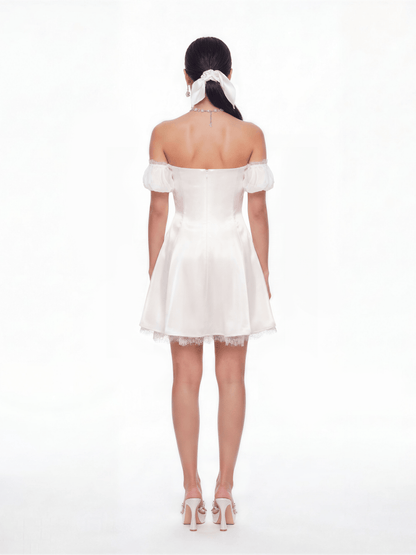 Daniella Off-Shoulder White Dress