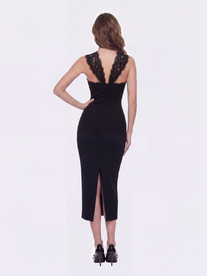 Alexandra Cutout Black Dress
