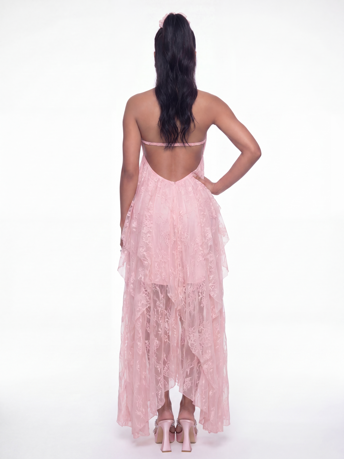 Aurora Halter Pink Dress