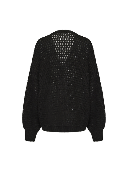 Alexis Cardigan + Scarf Set (Black) (Final Sale)