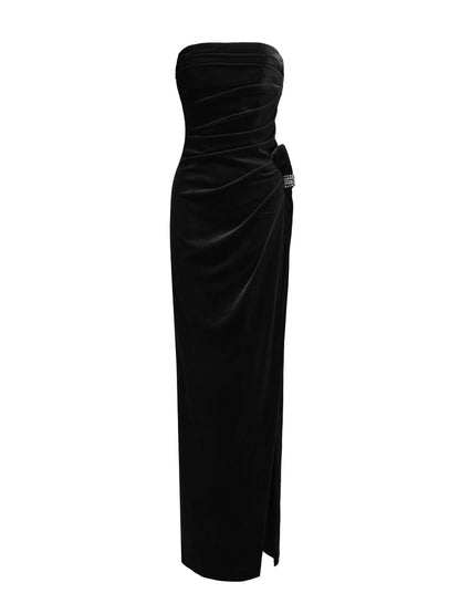 Emma Velvet Dress (Black) (Final Sale)