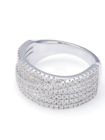 Ivelle Pave White Ring