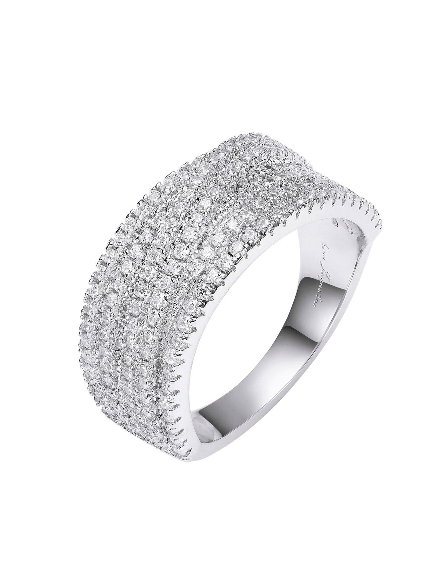 Ivelle Pave White Ring