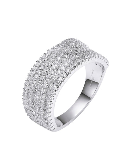Ivelle Pave White Ring