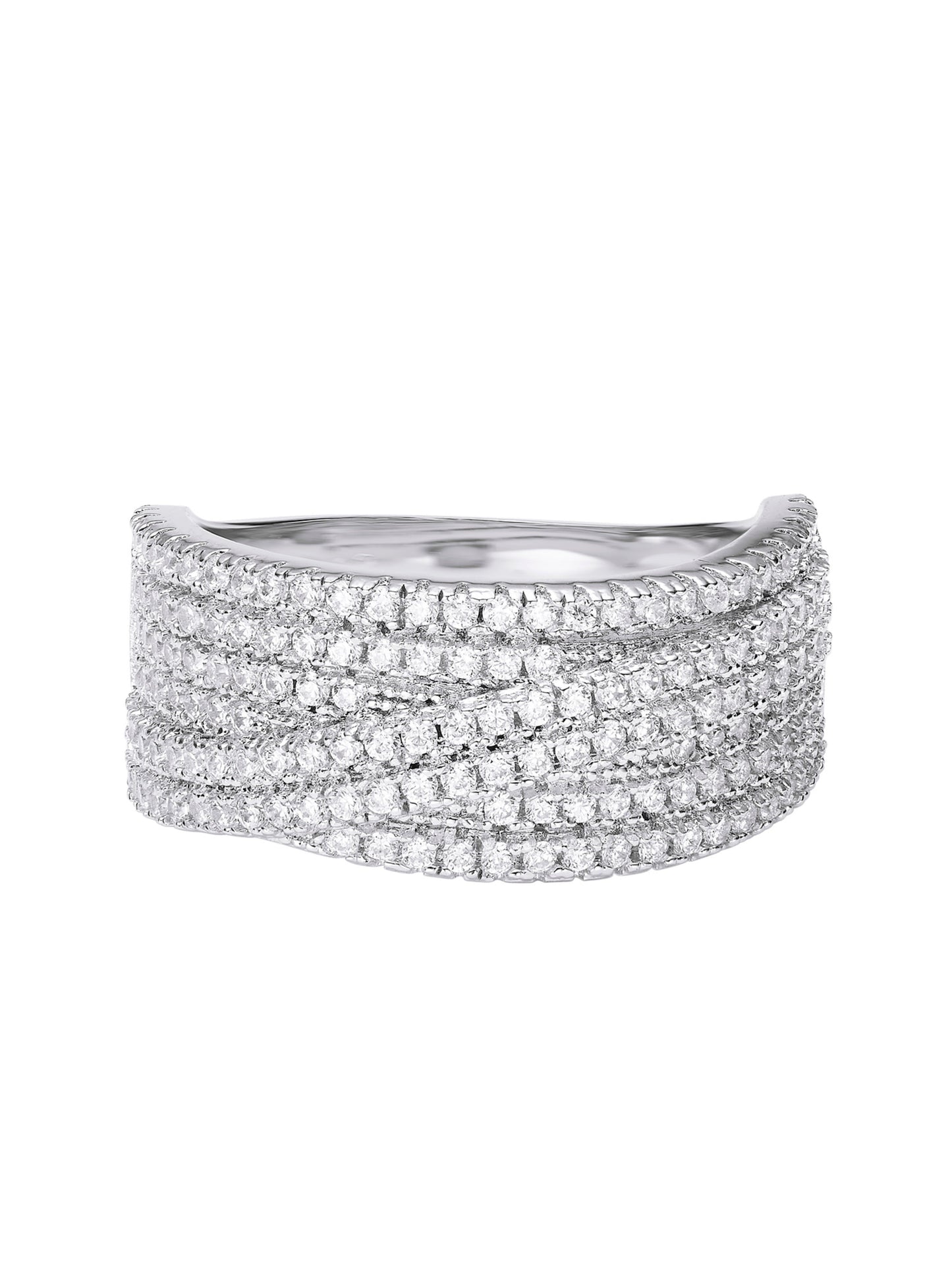 Ivelle Pave White Ring