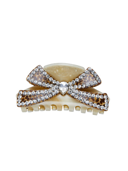 Milania Bow Beige Hair Clip