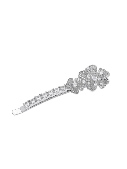 Harlowe Floral White Hair Clip