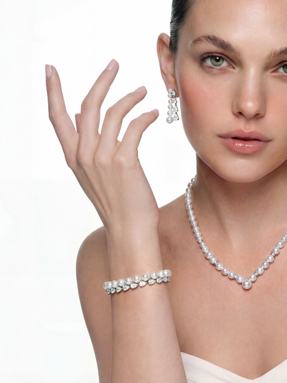 Adriana Pearl and Crystal Drop Earrings