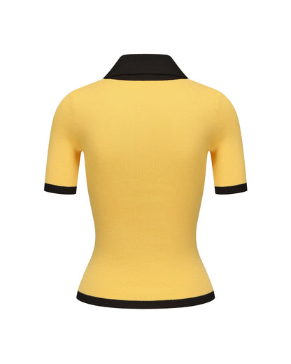 Hazel Polo Top (Yellow)