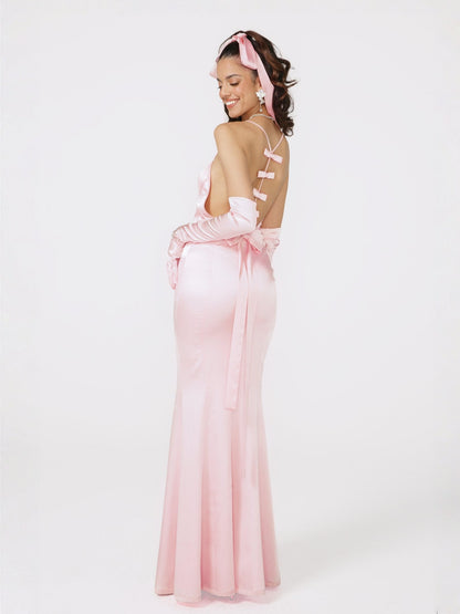 Angelique Bow Dress (Pink) (Final Sale)