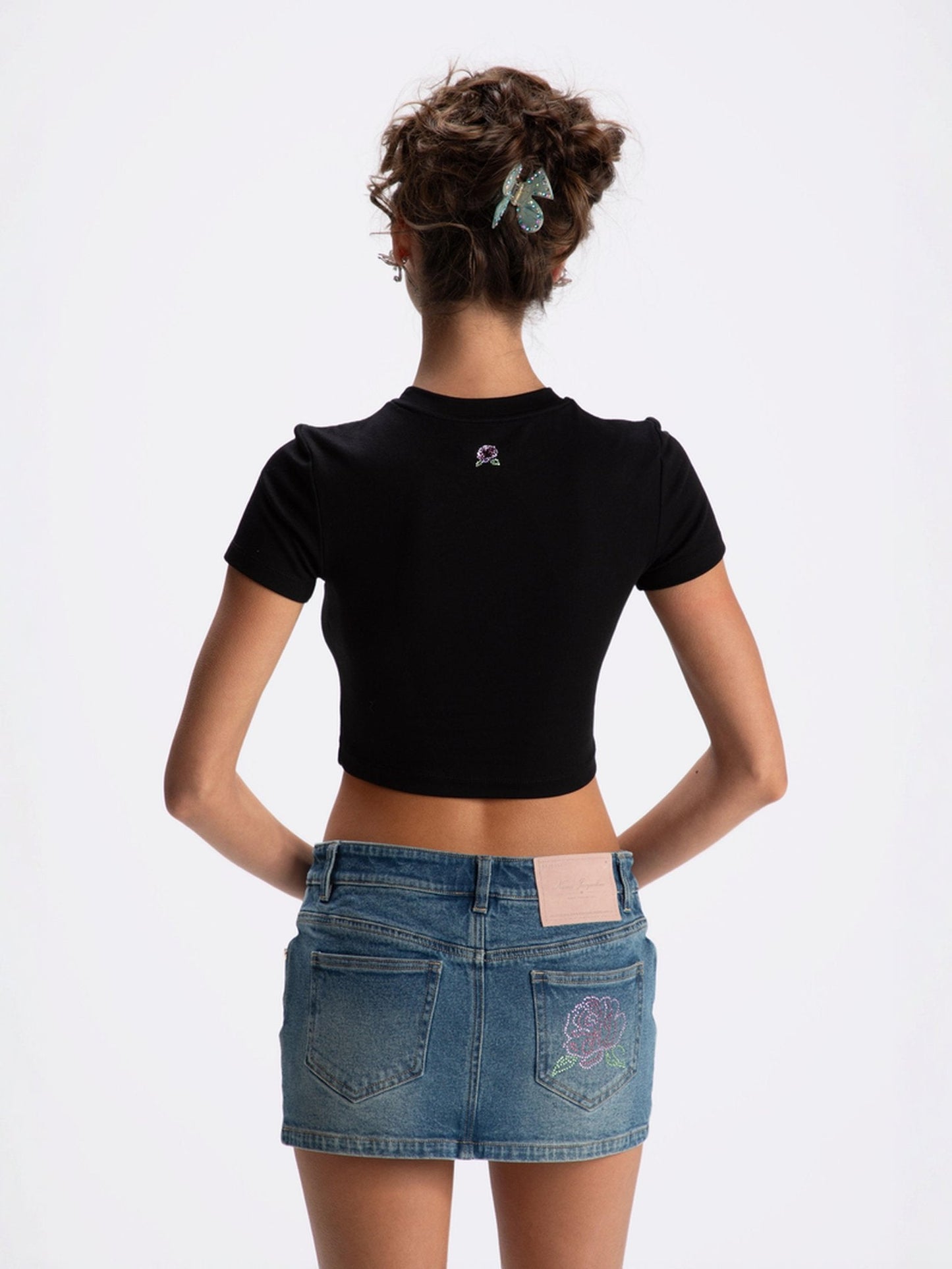 Elle Baby Tee (Black) (Final Sale)