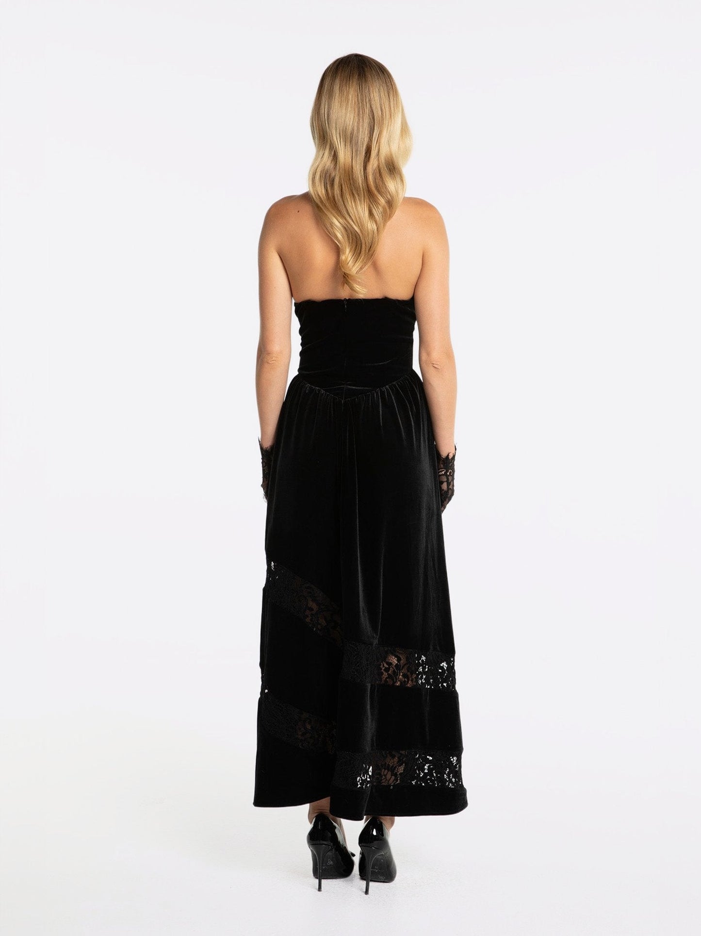 Maxine Velvet Dress (Black) (Final Sale)