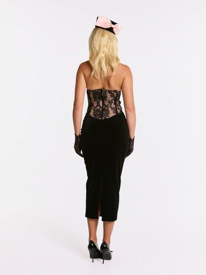 Matilda Velvet Dress (Black)