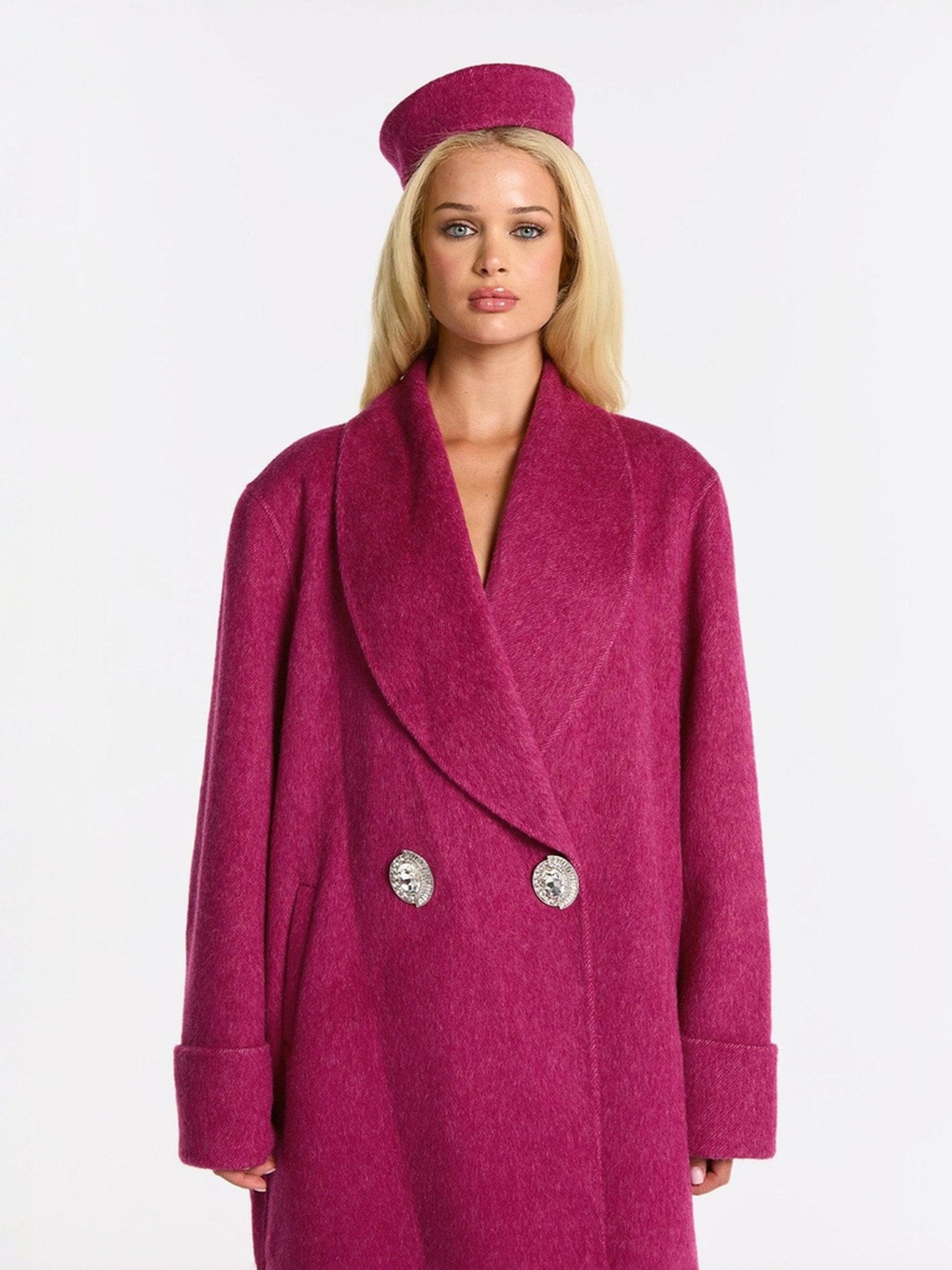 Audrina Coat (Rose Red) (Final Sale)