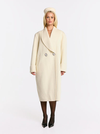 Audrina Coat (White) (Final Sale)
