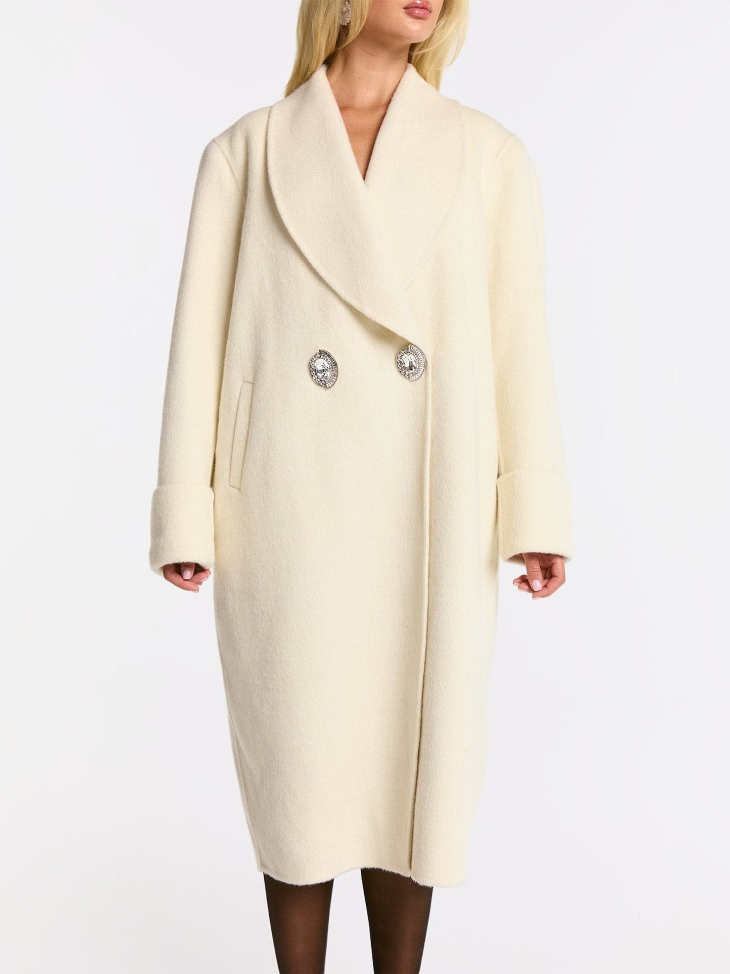Audrina Coat (White) (Final Sale)