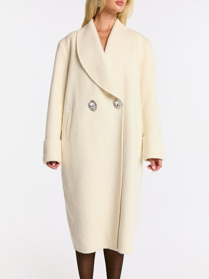 Audrina Coat (White) (Final Sale)