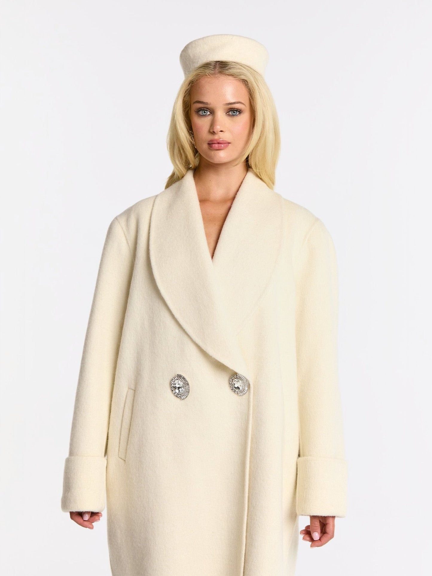 Audrina Coat (White) (Final Sale)