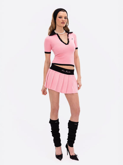 Hazel Polo Top (Pink)