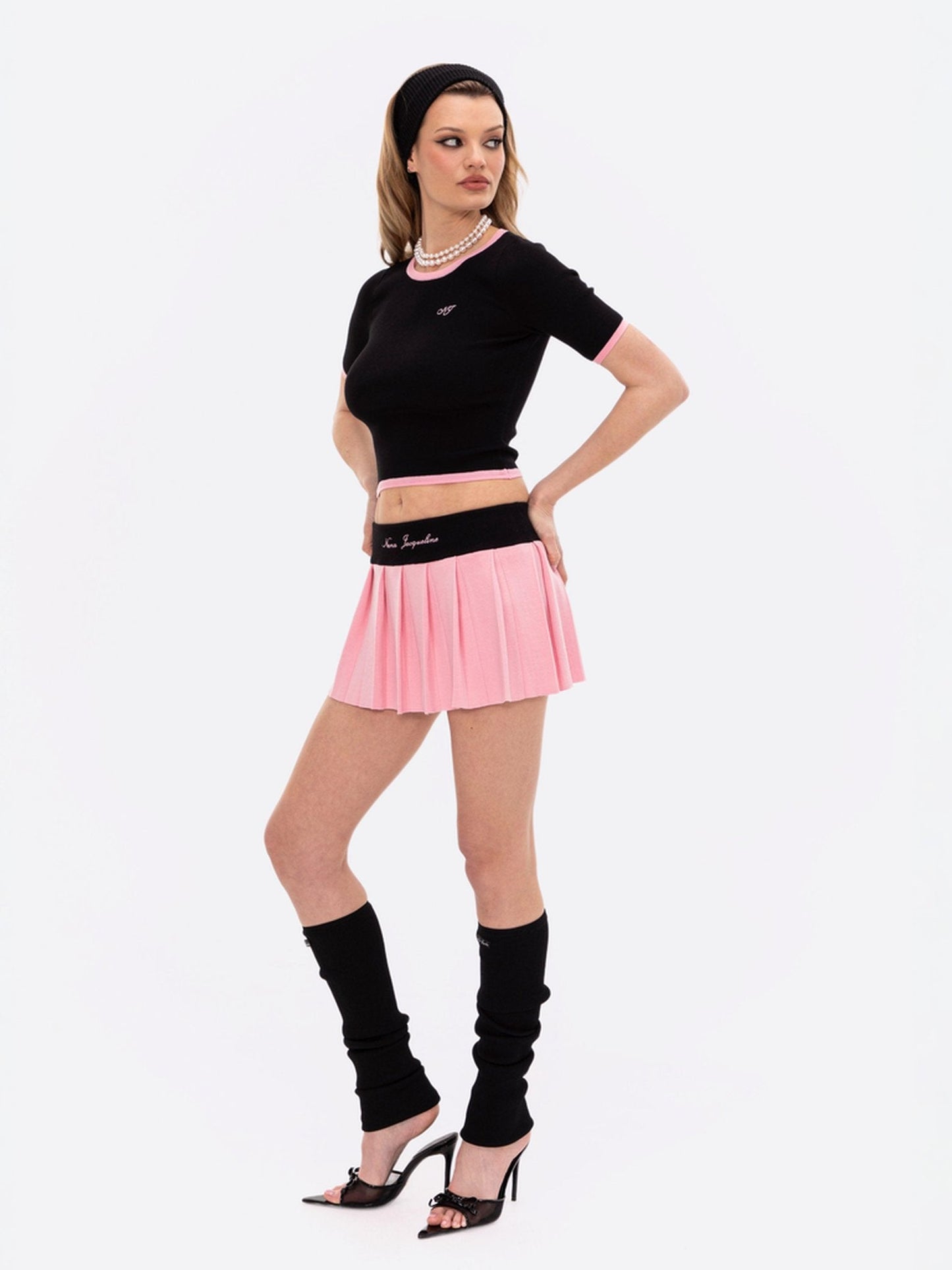 Luna Top (Black & Pink)