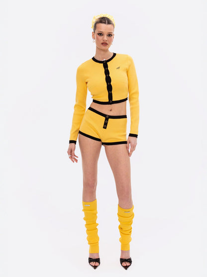 Eliza Knit Shorts (Yellow)