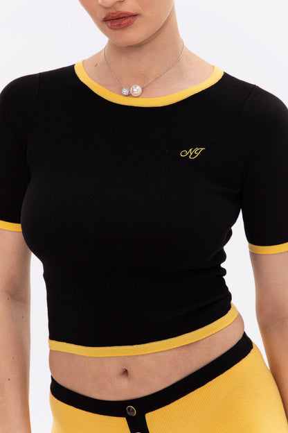 Luna Top (Black & Yellow)