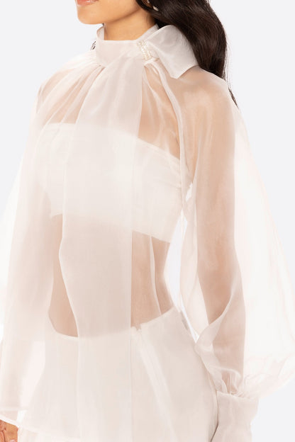 Evie Diamond Top (White) (Final Sale)