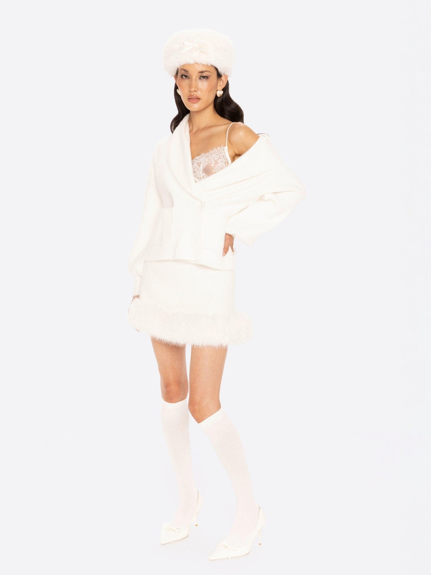 Anika Mini Skirt (White)