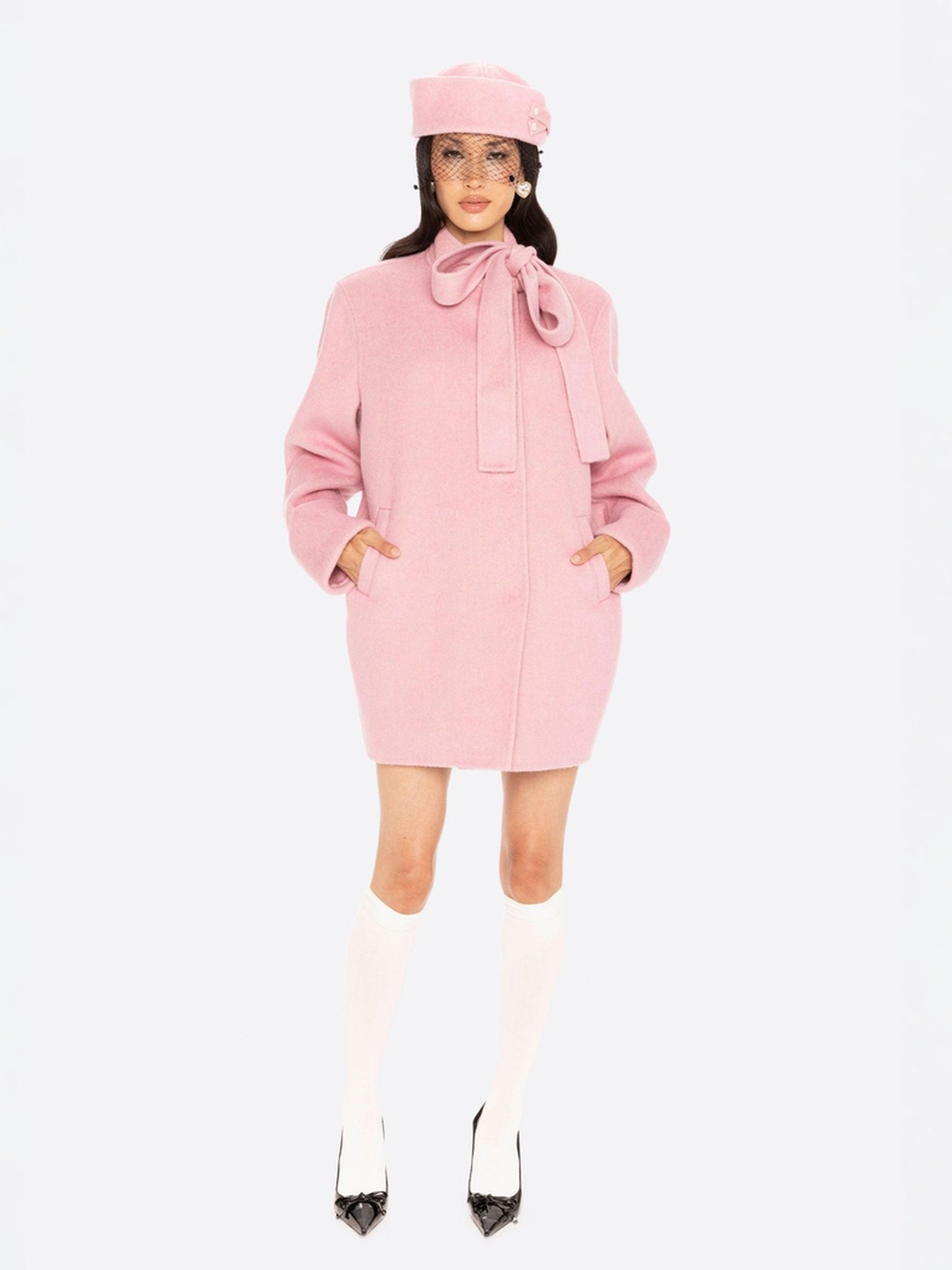 Juliette Cocoon Coat (Pink)