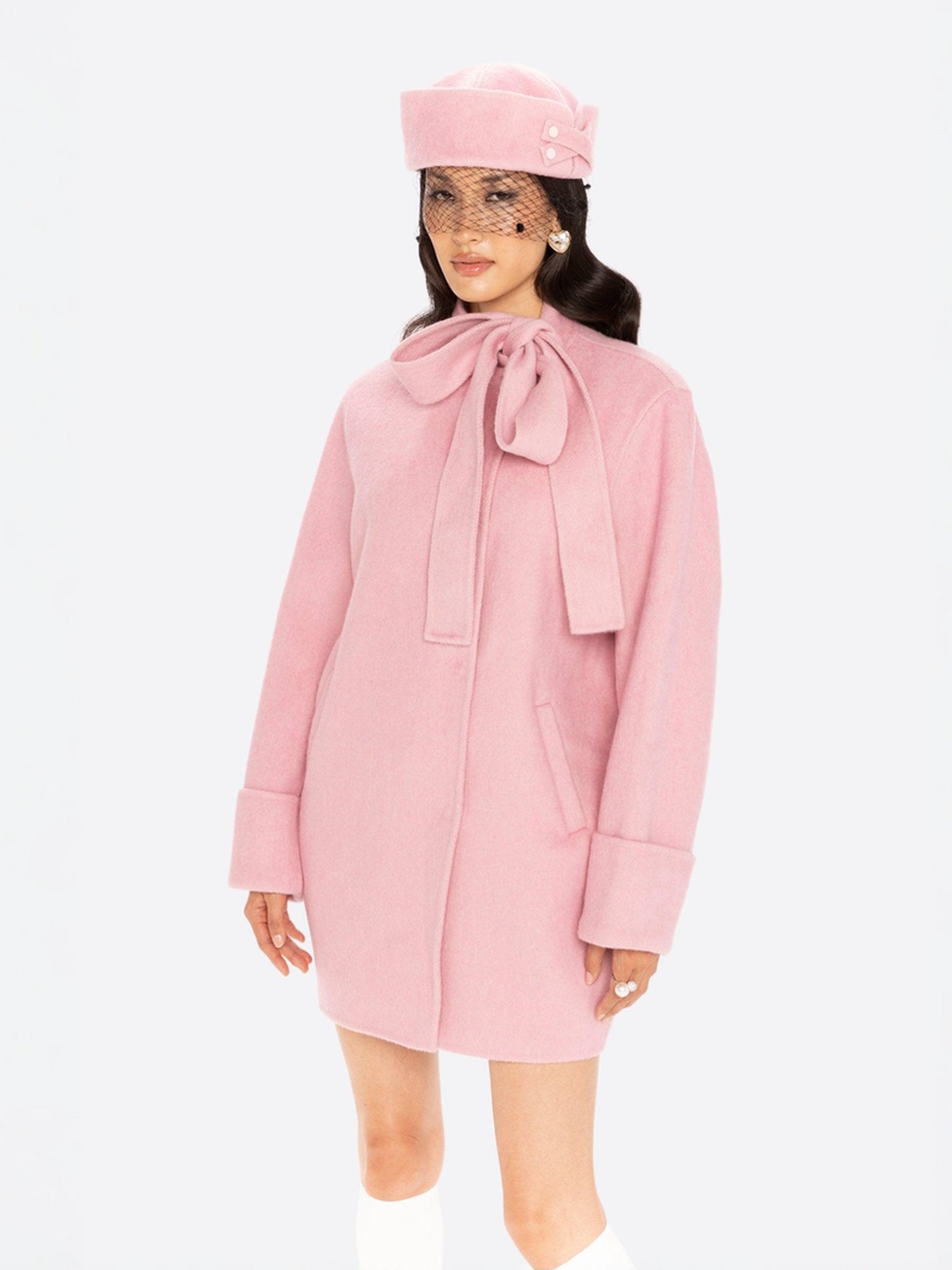 Juliette Cocoon Coat (Pink)
