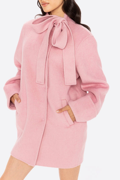 Juliette Cocoon Coat (Pink)