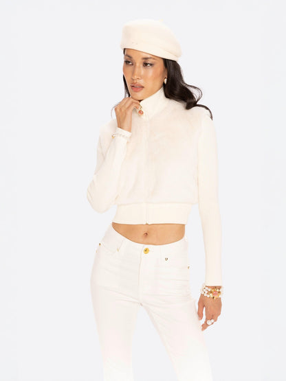 Hailey Knit Jacket (White)