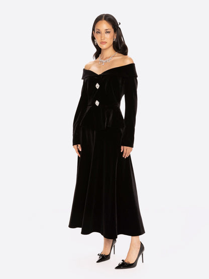 Blaire Velvet Top (Black)