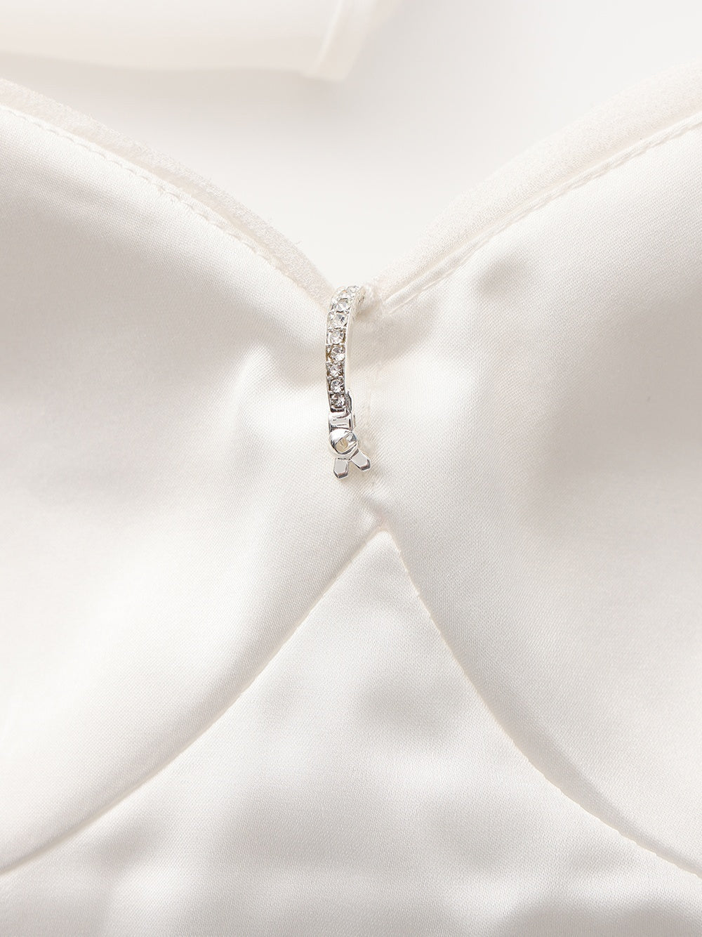 Edwina Satin Halter White Top