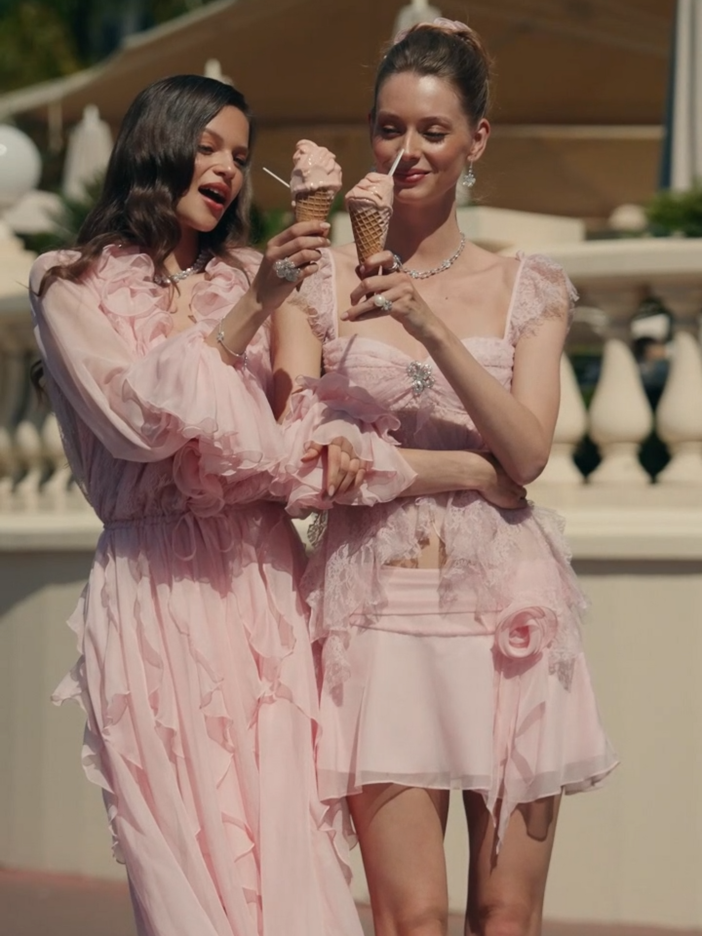 Capri Ruffle Pink Dress