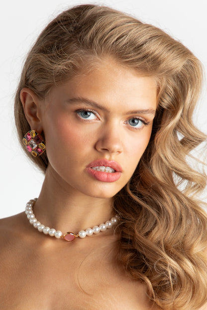 Cassandra Earrings (Pink) (Final Sale)